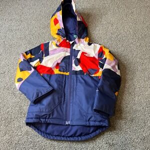 The North Face ski jacket kids Size 4 Colorful Camo DryVent gorpcore coat winter
